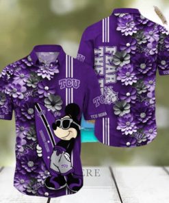 TCU Horned Frogs Hawaiian Shirt Mickey Love Surfing Trending Summer Gift