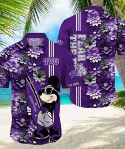 TCU Horned Frogs Hawaiian Shirt Mickey Love Surfing Trending Summer Gift