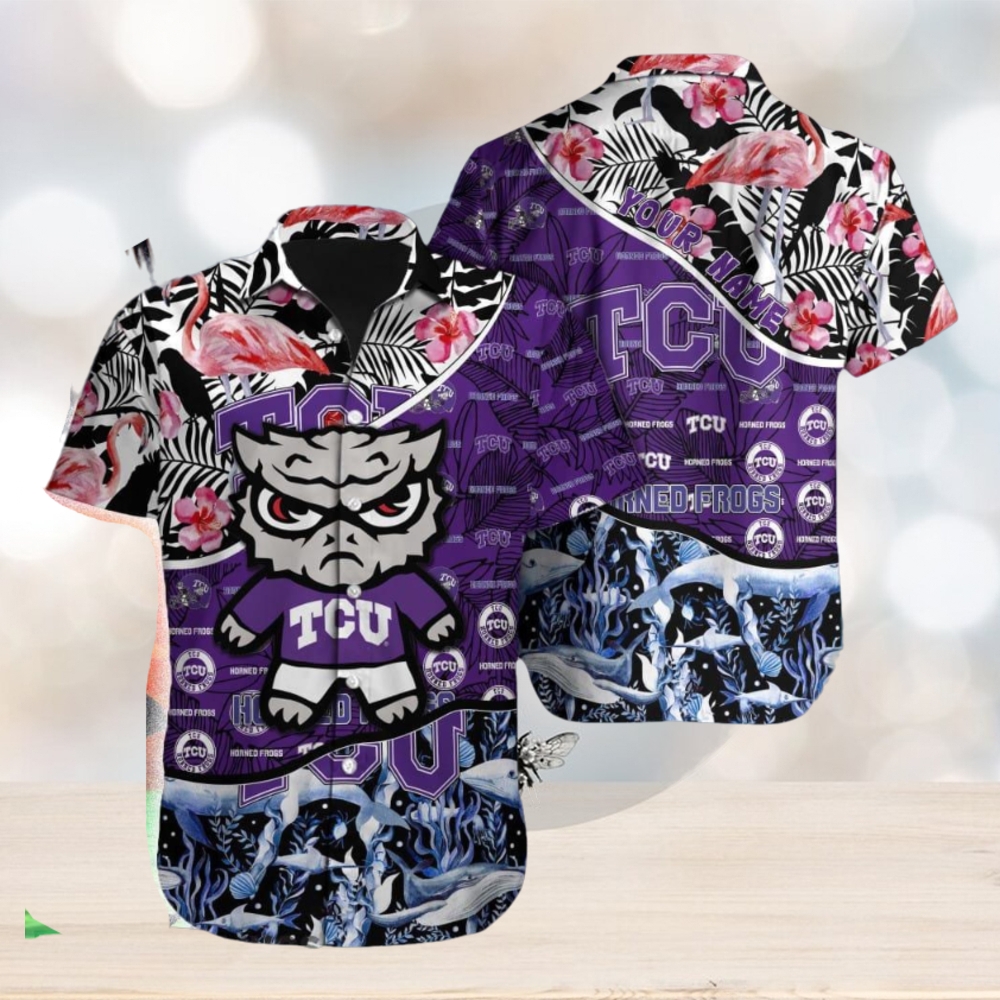 TCU Horned Frogs NCAA Pocket Custom Name Hawaiian Shirt Beach For Men Women Gift For Fans TCU Horned Frogs NCAA Pocket Custom Name Hawaiian Shirt Beach For Men Women Gift For Fans
