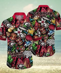 THE BEST Georgia Bulldogs NCAA1 Flower Hawaiian Shirt