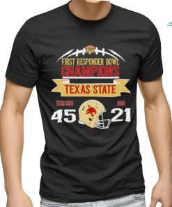 TRENDING Texas State Bobcats first responder bowl champions 2023 win Rice Owls 45 21 shirt