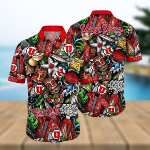 TRENDING Utah Utes NCAA2 Flower Hawaiian Shirt