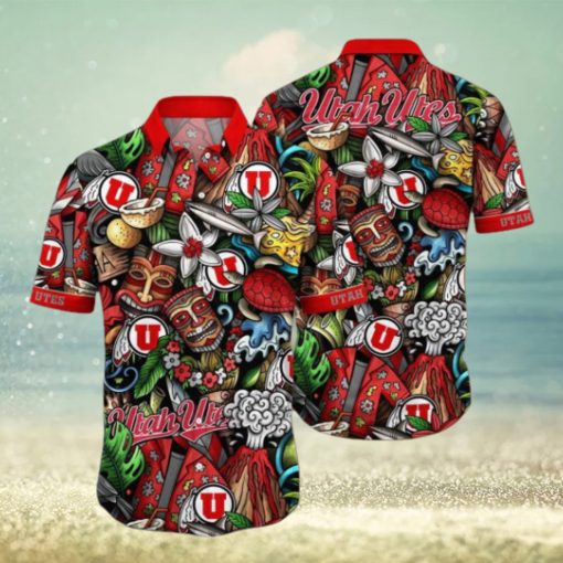 TRENDING Utah Utes NCAA2 Flower Hawaiian Shirt