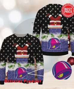 Taco Bell Wool Santa Claus In Funnels Logo Ugly Christmas Sweater