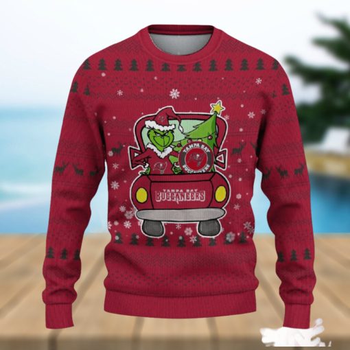 Tampa Bay Buccaneers Christmas Sweater Grinch Driving Funny Gift Fans