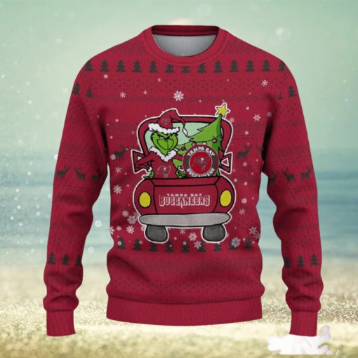 Tampa Bay Buccaneers Christmas Sweater Grinch Driving Funny Gift Fans
