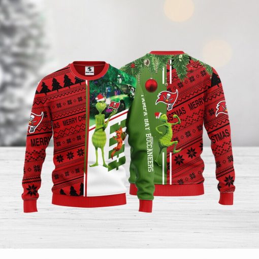 Tampa Bay Buccaneers Grinch & Scooby Doo Christmas Ugly Sweater 1