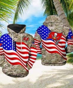 Tampa Bay Buccaneers NFL US Flag Camo Veteran Team 3D Printed Hoodie
