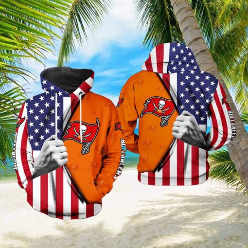 Tampa Bay Buccaneers NFL US Flag Team 3D Printed Hoodie