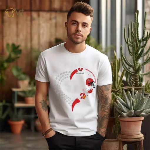 Tampa Bay Buccaneers football heart helmet logo gift shirt