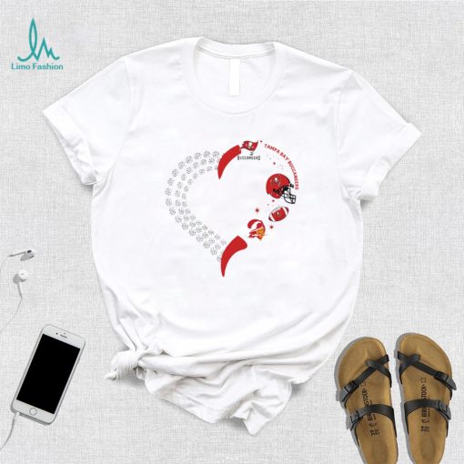 Tampa Bay Buccaneers football heart helmet logo gift shirt