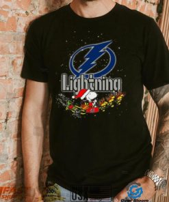 Tampa Bay Lightning NHL Santa Snoopy and Woodstock Christmas T Shirt, hoodie, sweater, long sleeve and tank top Tampa Bay Lightning NHL Santa Snoopy and Woodstock Christmas T Shirt