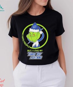 Tampa Bay Lightning NHL The Grinch I Hate People But I Love My Boston Bruins Shirt