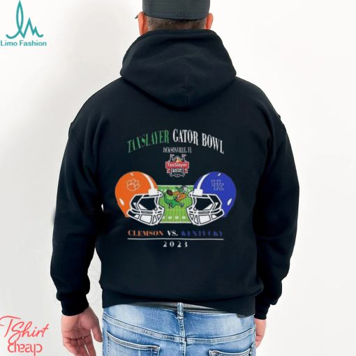 Taxslayer Gator Bowl 2023 Clemson Tigers Vs Kentucky University Tiaa Bank Field Jacksonville Fl College Bowl Games Head To Head Helmet T shirt