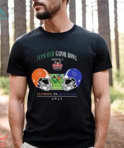 Taxslayer Gator Bowl 2023 Clemson Tigers Vs Kentucky University Tiaa Bank Field Jacksonville Fl College Bowl Games Head To Head Helmet T shirt