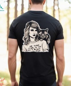 Taylor Swift And Cat Portrait Comfort Color Shirt Black White Design Swiftie Classic