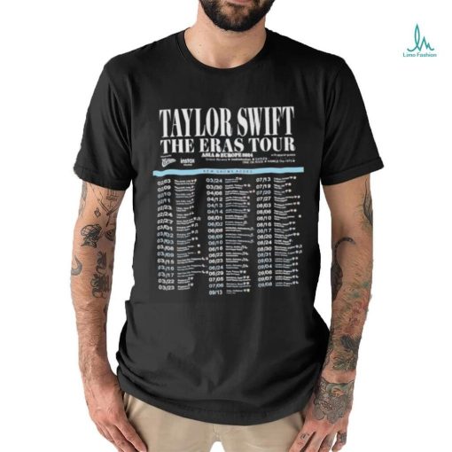 Taylor The Eras Tour Asia And Europe 2024 T  shirt
