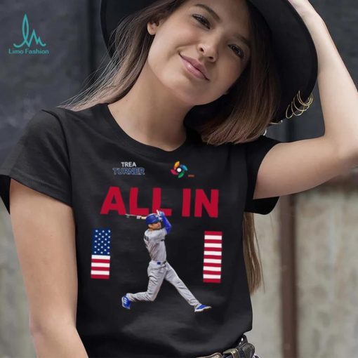 Team Usa Trea Turner All In World Baseball Classic 2023 T shirt