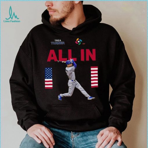 Team Usa Trea Turner All In World Baseball Classic 2023 T shirt