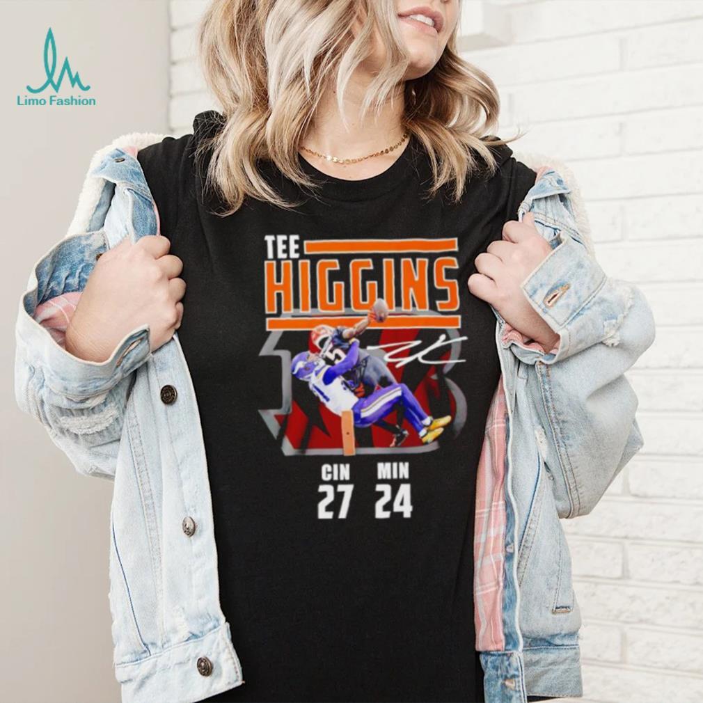 Tee Higgins Gin 27 Min 24 signature shirt Tee Higgins Gin 27 Min 24 signature shirt
