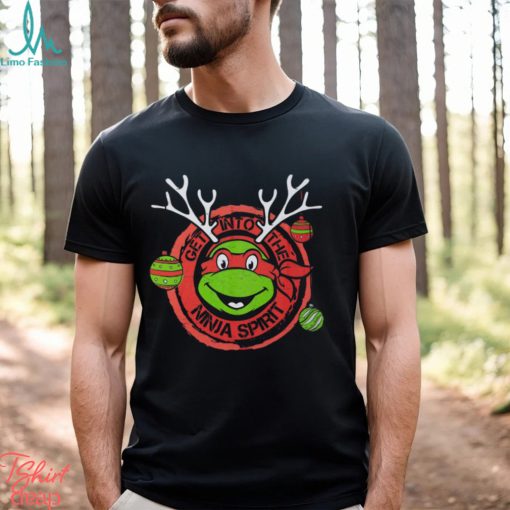 Teenage Mutant Ninja Turtles Raphael Ninja Spirit Mens Christmas Black T Shirt