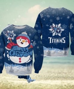 Tennessee Titans Christmas Snowman Cabin Sweater Best For Men And Women Gift