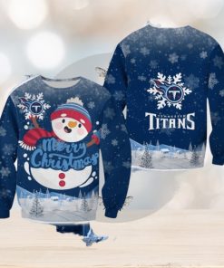 Tennessee Titans Christmas Snowman Cabin Sweater Best For Men And Women Gift