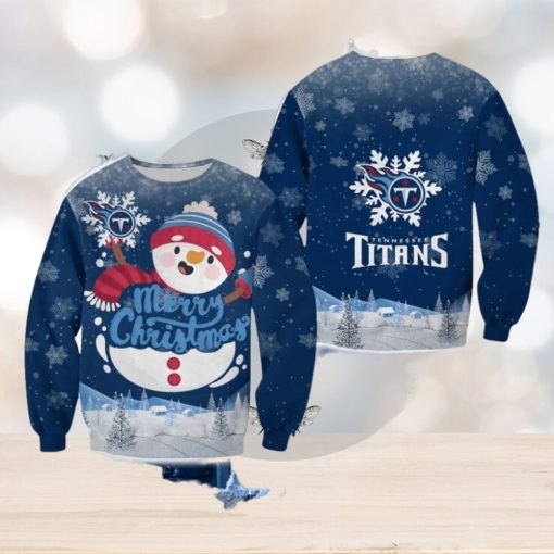 Tennessee Titans Christmas Snowman Cabin Sweater Best For Men And Women Gift