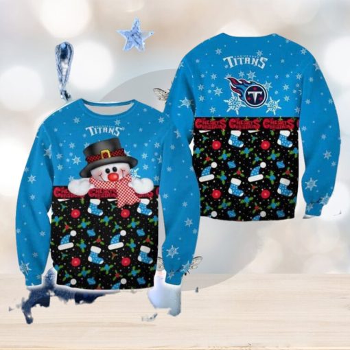 Tennessee Titans Christmas Snowman Frostbite Sweater Best For Men And Women Gift