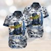 Custom Dog Face Hawaiian Shirt for Men Personalized Blooming Flowers Short Sleeve Casual Button Funky Shirt