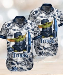 Tennessee Titans NFL Baby Yoda Hawaiian Shirt & Short Style Tropical Pattern Best Gift For Fan