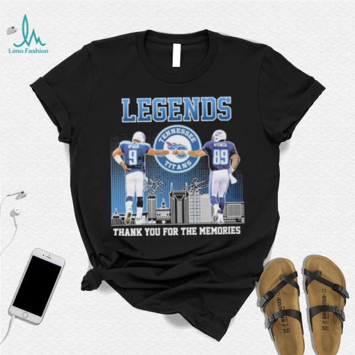 Tennessee Titans Steve McNair Vs Frank Wycheck Legends Thank You For The Memories Signatures Shirt