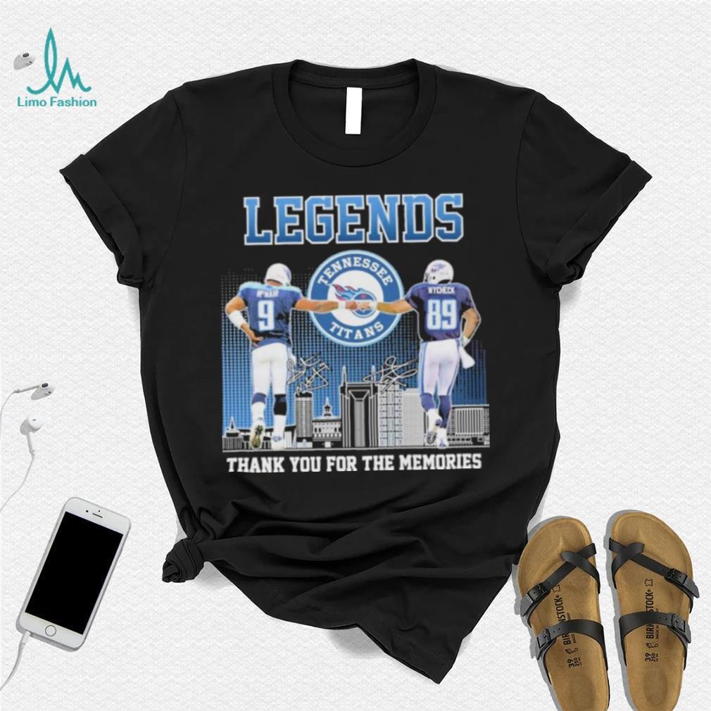 Tennessee Titans Steve McNair Vs Frank Wycheck Legends Thank You For The Memories Signatures Shirt Tennessee Titans Steve McNair Vs Frank Wycheck Legends Thank You For The Memories Signatures Shirt