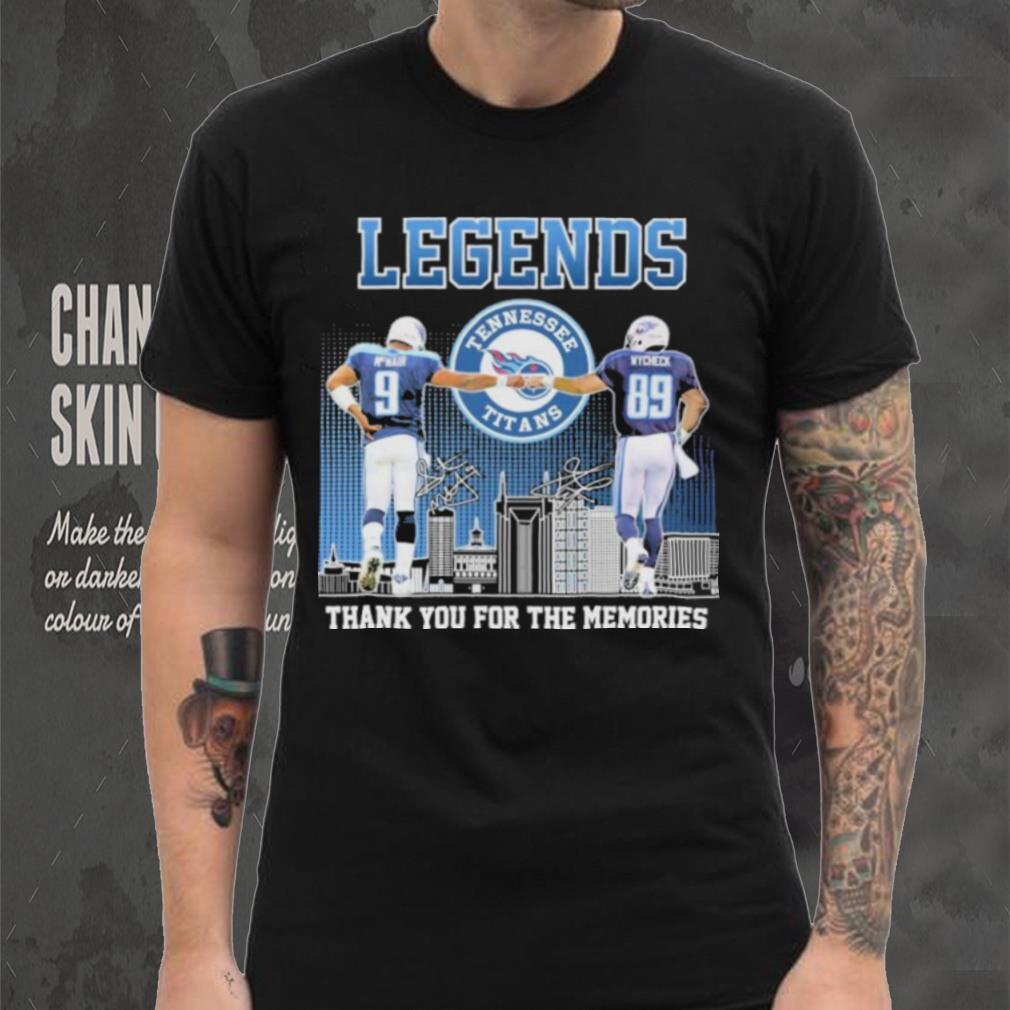 Tennessee Titans Steve McNair Vs Frank Wycheck Legends Thank You For The Memories Signatures Shirt Tennessee Titans Steve McNair Vs Frank Wycheck Legends Thank You For The Memories Signatures Shirt
