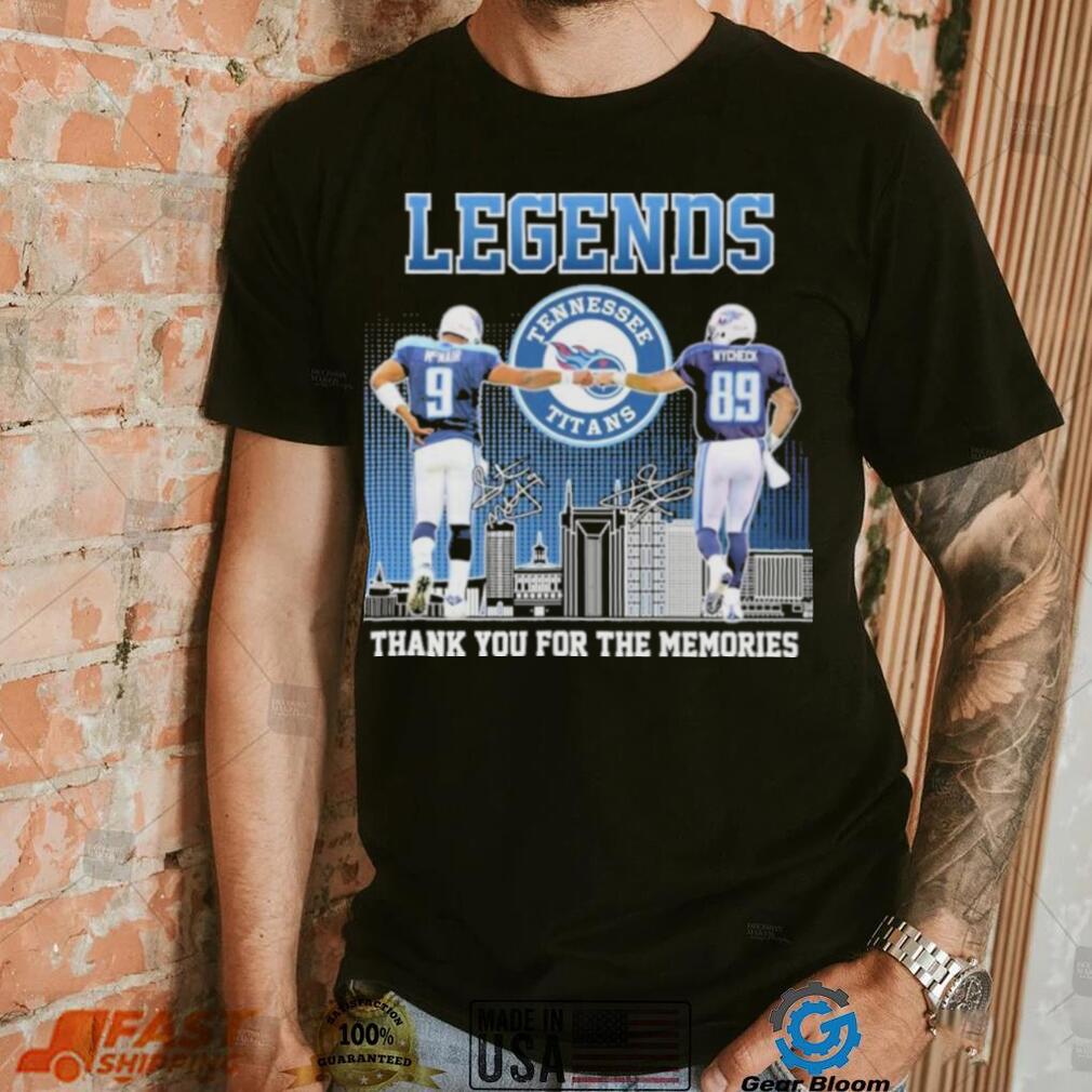 Tennessee Titans Steve McNair Vs Frank Wycheck Legends Thank You For The Memories Signatures Shirt Tennessee Titans Steve McNair Vs Frank Wycheck Legends Thank You For The Memories Signatures Shirt