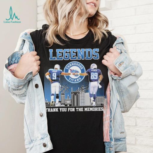 Tennessee Titans Steve McNair Vs Frank Wycheck Legends Thank You For The Memories Signatures Shirt