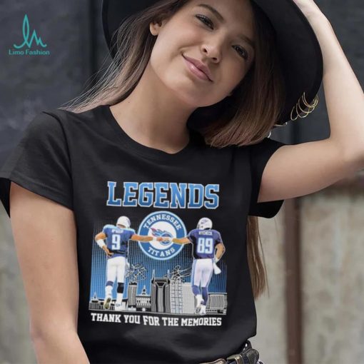 Tennessee Titans Steve McNair Vs Frank Wycheck Legends Thank You For The Memories Signatures Shirt