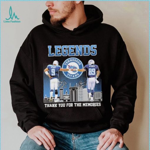 Tennessee Titans Steve McNair Vs Frank Wycheck Legends Thank You For The Memories Signatures Shirt