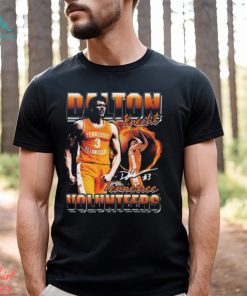 Tennessee Volunteers Basketball Dalton Knecht Vintage Signature T shirt