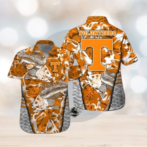 Tennessee Volunteers Fishing Short Sleeve Button Up Tropical Hawaiian Shirt