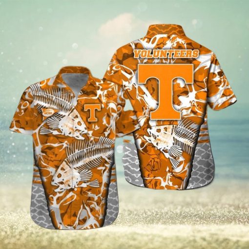 Tennessee Volunteers Fishing Short Sleeve Button Up Tropical Hawaiian Shirt