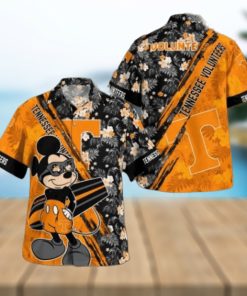 Tennessee Volunteers Mickey Mouse Floral Short Sleeve Hawaii Shirt, Tennessee Volunteers Fan Shirt for Sale