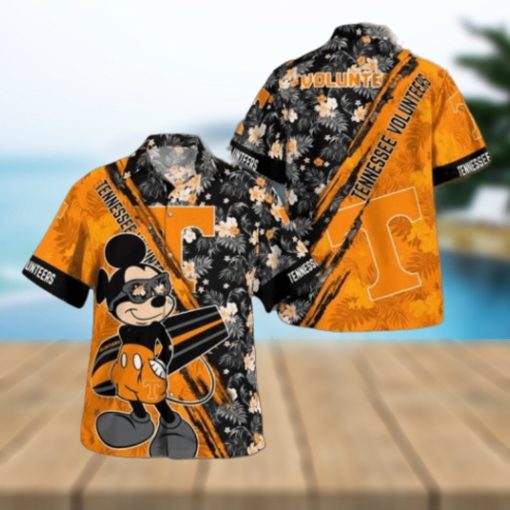 Tennessee Volunteers Mickey Mouse Floral Short Sleeve Hawaii Shirt, Tennessee Volunteers Fan Shirt for Sale