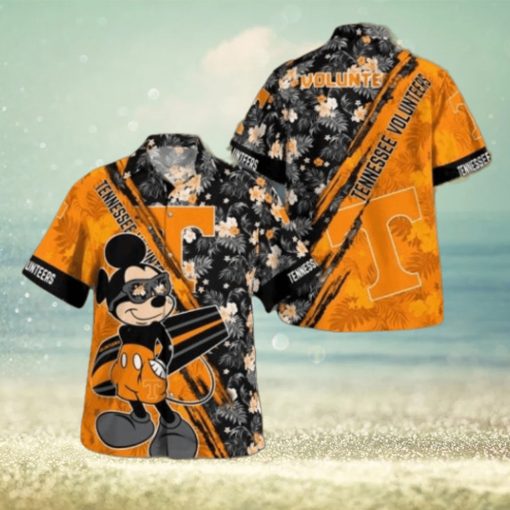 Tennessee Volunteers Mickey Mouse Floral Short Sleeve Hawaii Shirt, Tennessee Volunteers Fan Shirt for Sale