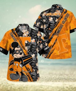 Tennessee Volunteers Mickey Mouse Floral Short Sleeve Hawaii Shirt