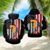 Texas A&M Aggies NCAA US Flag Skull 3D Printed Hoodie