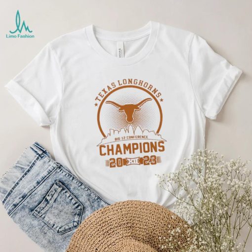 Texas Longhorns 2023 Big 12 Conference Football Champions Skyline Shirt