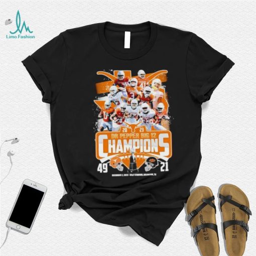 Texas Longhorns 2023 DR Pepper Big 12 Champions 49 21 shirt