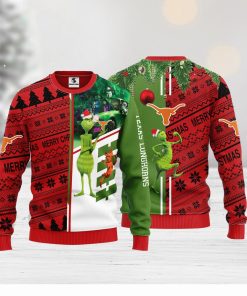 Texas Longhorns Grinch & Scooby doo Christmas Ugly Sweater 1