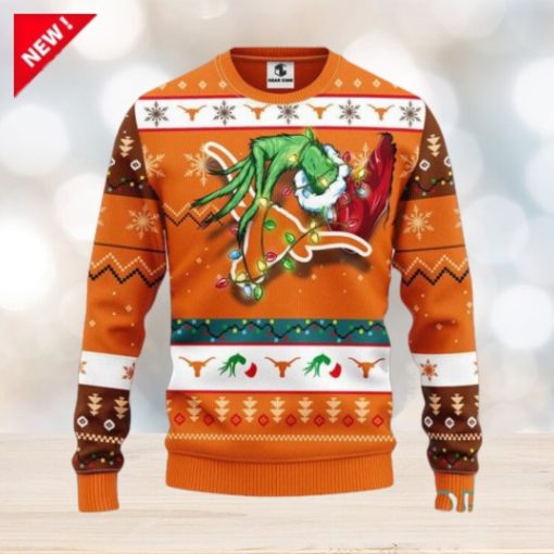 Texas Longhorns Grinch Ugly Christmas Sweater